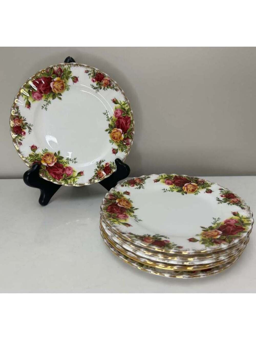Royal Albert Old Country Roses Set of 7 Dessert 6" Plates
